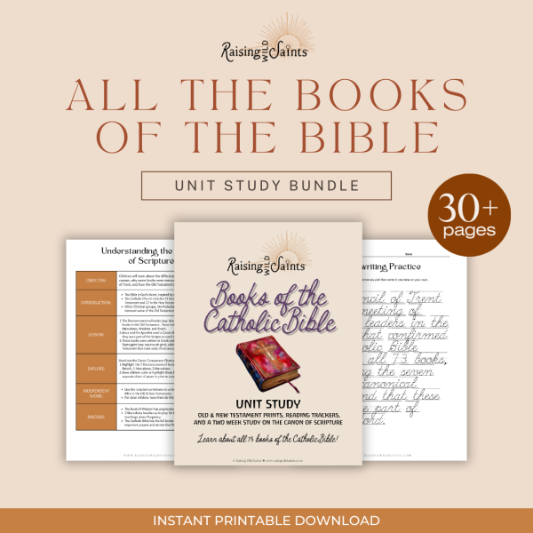 Books of The Catholic Bible Unit Study for Homeschoolers - Raising Wild ...